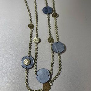 Kaari blue goldtone necklace